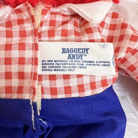Vintage Knickerbocker Raggedy Andy Doll Toy Plush Doll - Picture 3 of 6